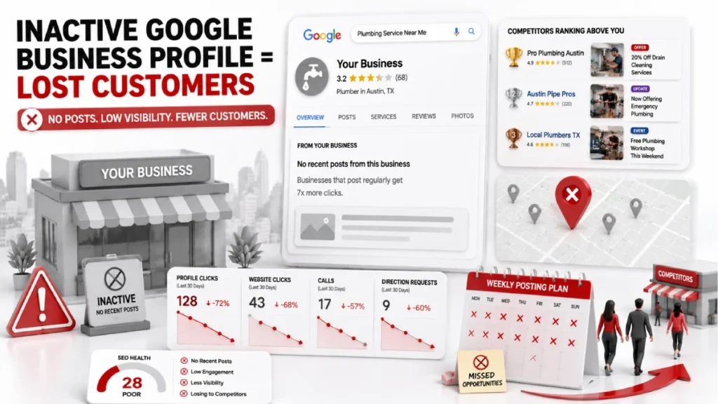 Inactive business profile and lost customers