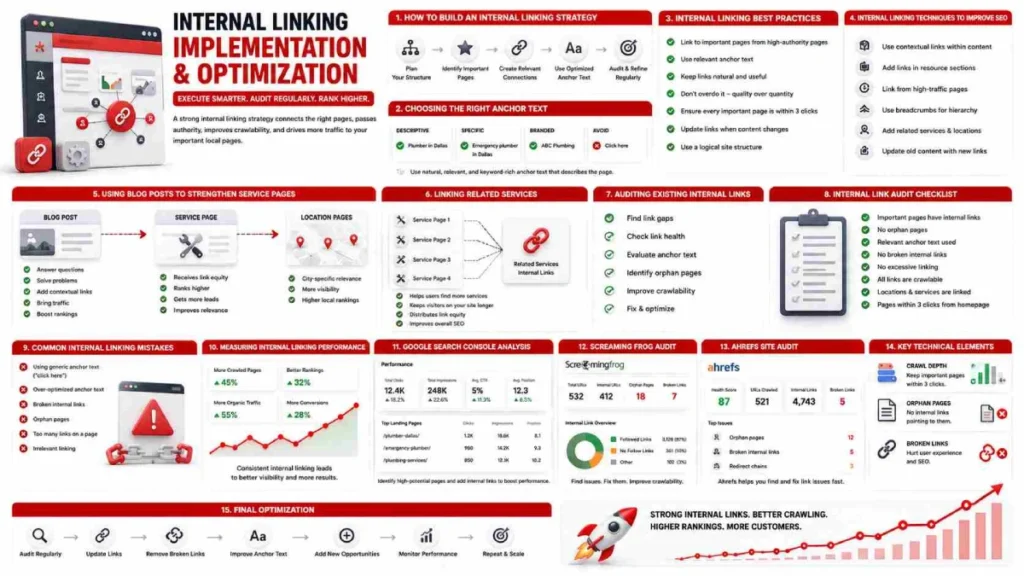 Internal linking strategy infographic
