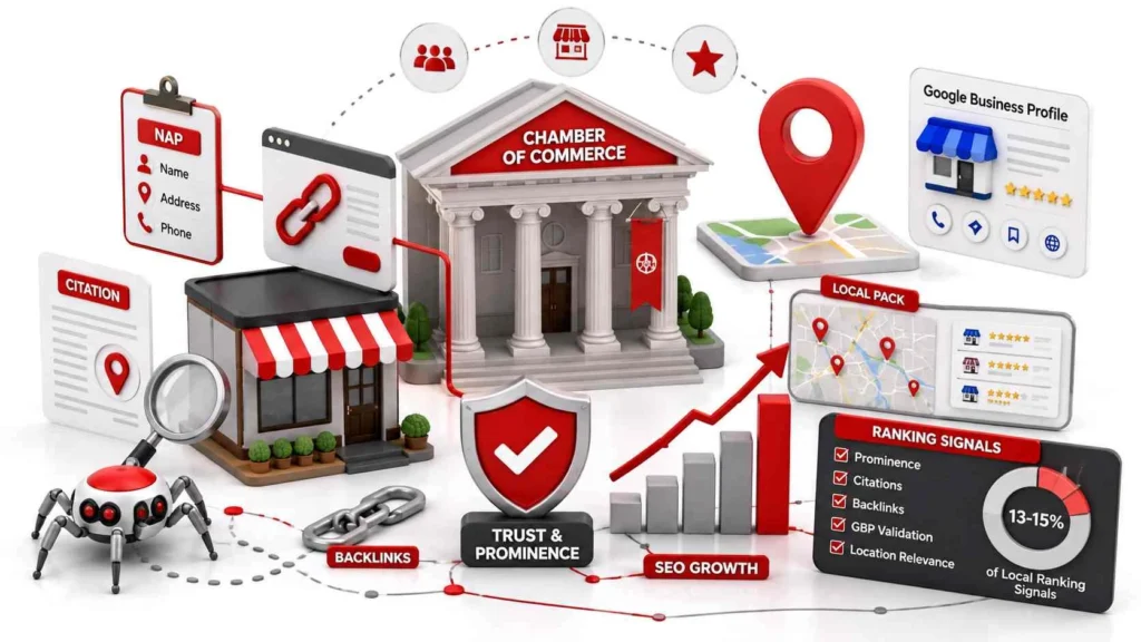 Local SEO and business listings concept
